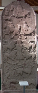 The 8ft Tall Meigle 2 Pictish Standing Stone known locally as Vanora's Stone